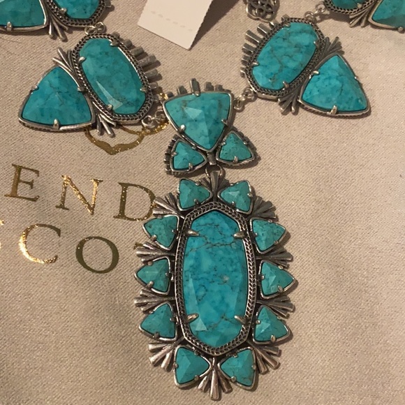 NWT HTF Kendra Scott Silver Turquoise Havana - Picture 3 of 4